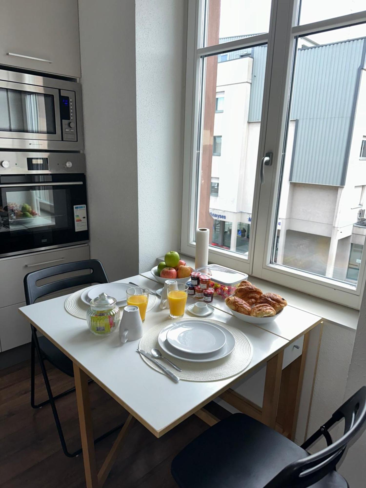 # Le 3 # Joli Appartement T3 Mulhouse Centre, Neuf, Calme Et Tout Equipe Buitenkant foto