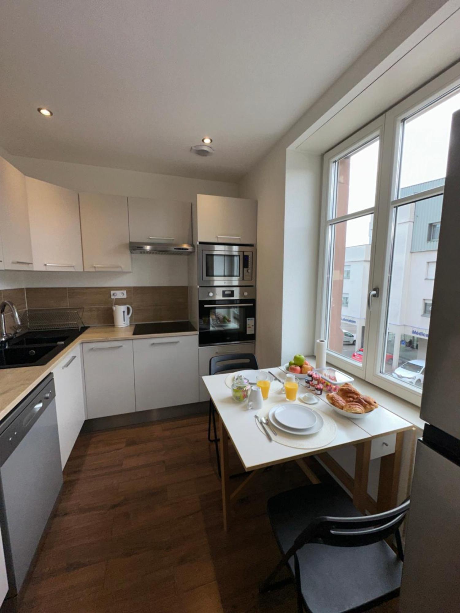 # Le 3 # Joli Appartement T3 Mulhouse Centre, Neuf, Calme Et Tout Equipe Buitenkant foto